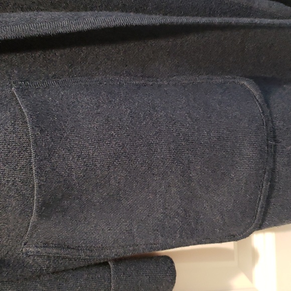 WOMEN'S COZY BLUE SWEATER COAT WITH FRONT POCKETS. - Picture 5 of 6